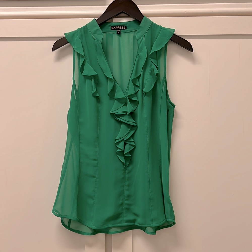 Gorgeous shear green blouse